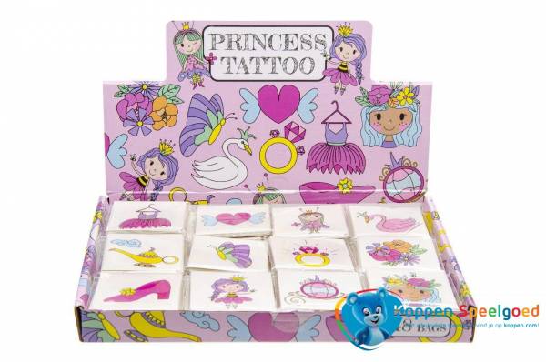 Tattoo prinses, 12 stuks