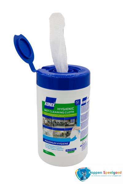 Konix Hygienic wet cleaning wipes, pot 100 st