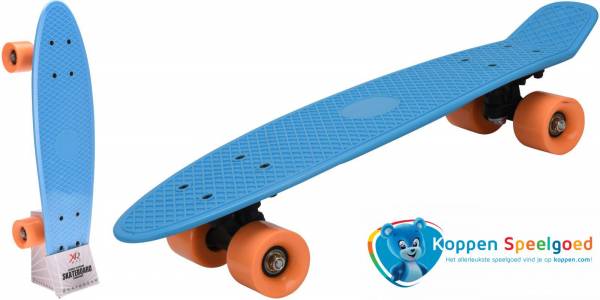 Skateboard blauw 58 cm, max 80 kg