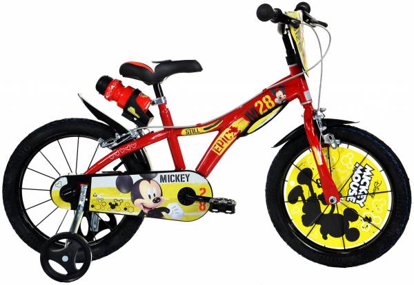 Kinderfiets Dino Bikes Mickey Mouse 16 inch Kinderfiets Disney Mickey Mouse