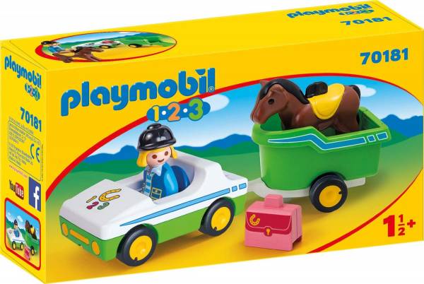1.2.3. Wagen met paardentrailer Playmobil (70181)
