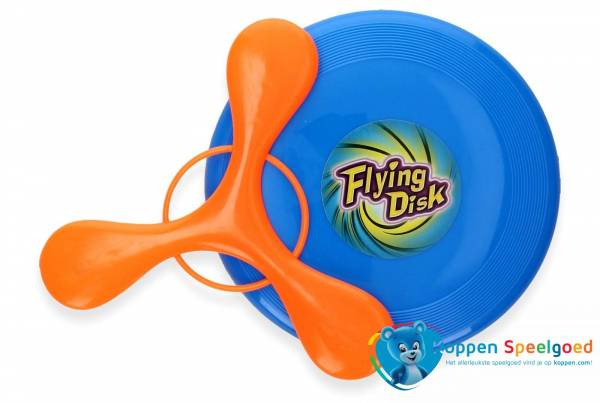 Frisbee met boomerang speelset
