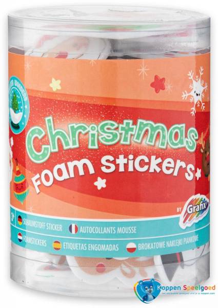 Kerst foam stickers in koker