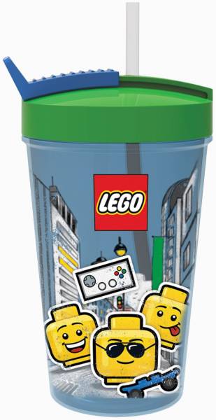 Drinkbeker met rietje Lego Iconic: boy 