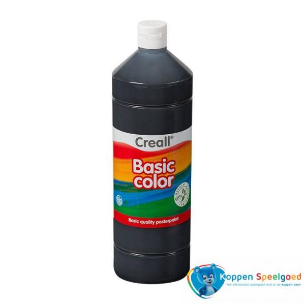 Creall basiscolor plakkaatverf zwart 1000 ml
