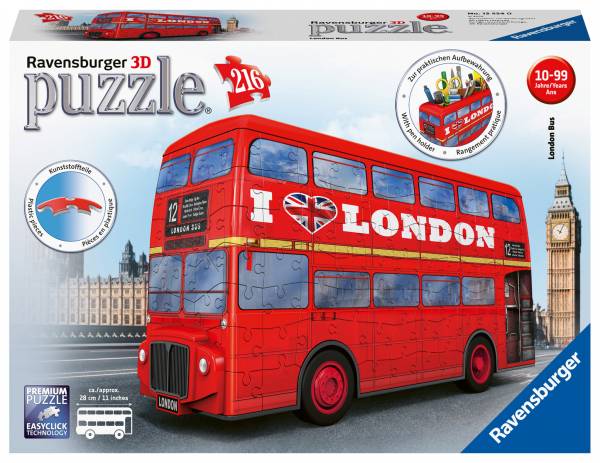 Puzzel London Bus 3d: 216 stukjes (125340)