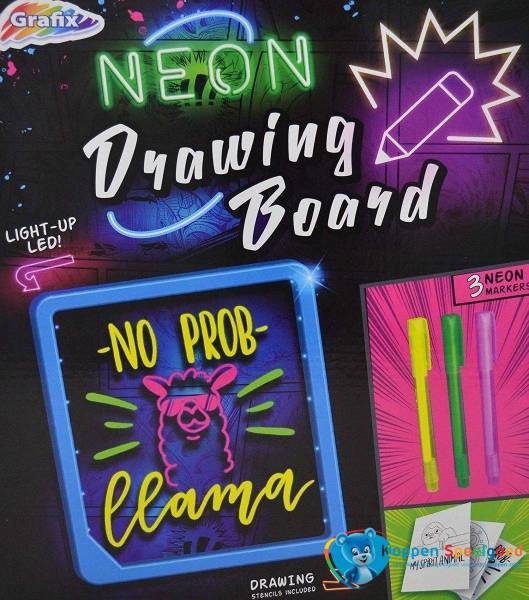 Neon drawing board