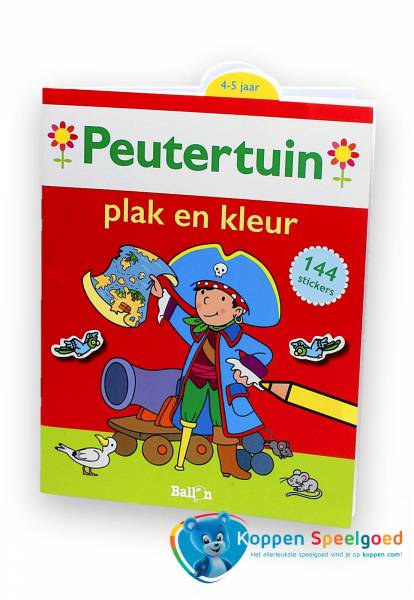 Peutertuin sticker- kleurboek piraat