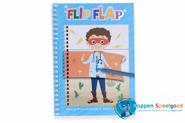 Flip flap kleurboek blauw