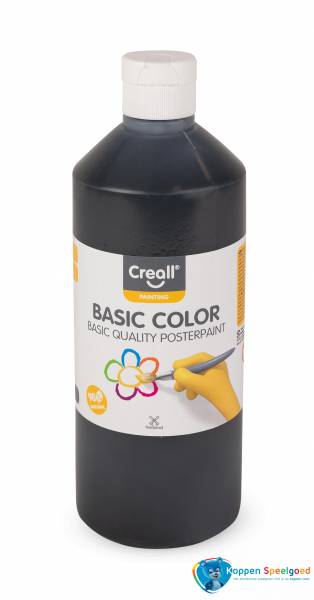 Creall basiscolor plakkaatverf 500ml - Zwart