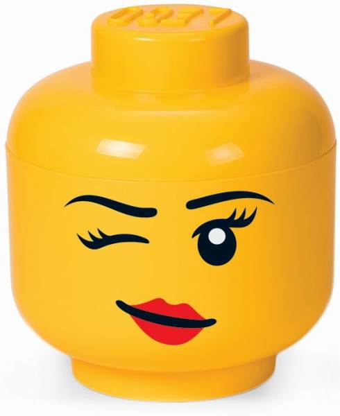 Opbergbox Lego: head girl winking large 