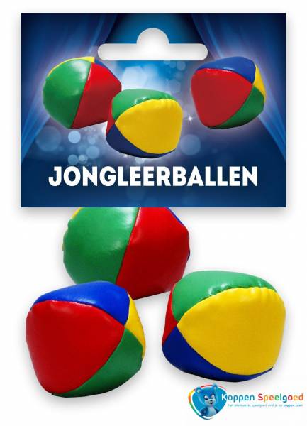3 jongleerballen in net