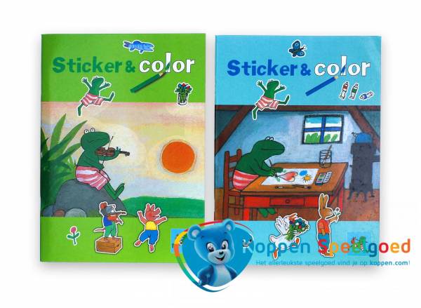 Kikker sticker- en kleurboek