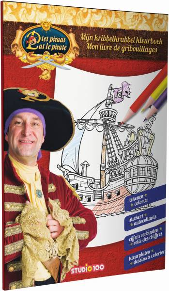 Kleurboek Piet Piraat: kribbelkrabbel 
