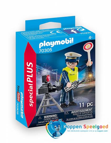 PLAYMOBIL Politieman met flitscontrole - 70305