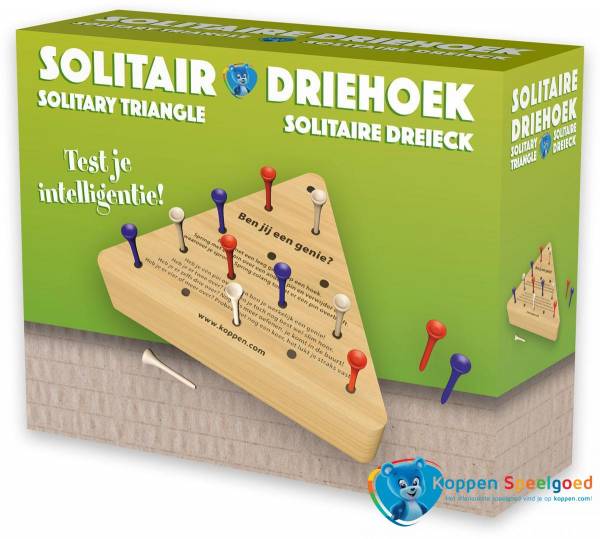 Solitaire driehoek, hout
