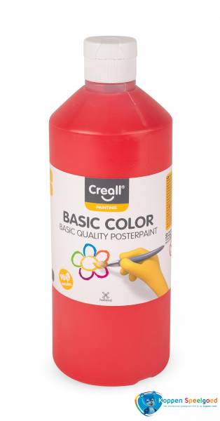 Creall basiscolor plakkaatverf 500ml - Rood