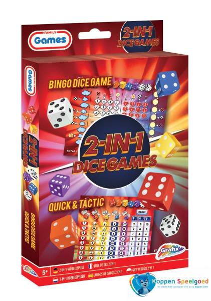 2-in-1 dobbelspel, bingo, 5+