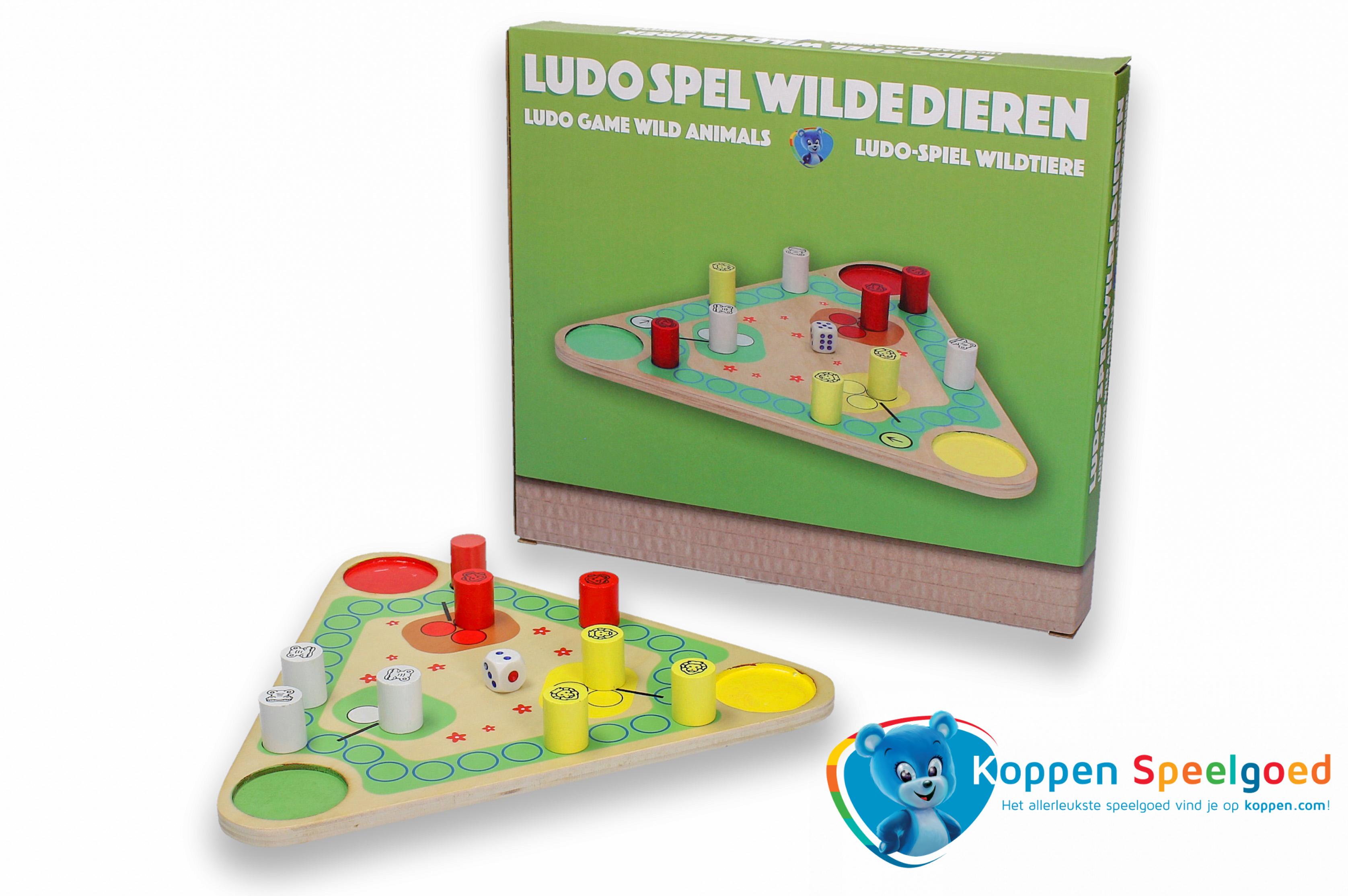 blijven geluk Van God Ludo spel wilde dieren, hout | Koppen.com