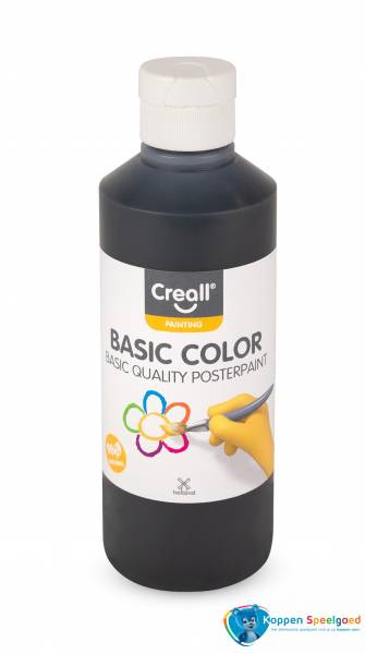 Creall basiscolor plakkaatverf 250ml - Zwart