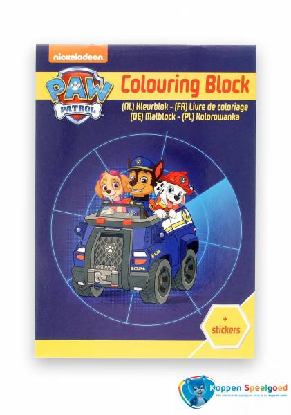 Paw Patrol kleur- stickerboek jongen