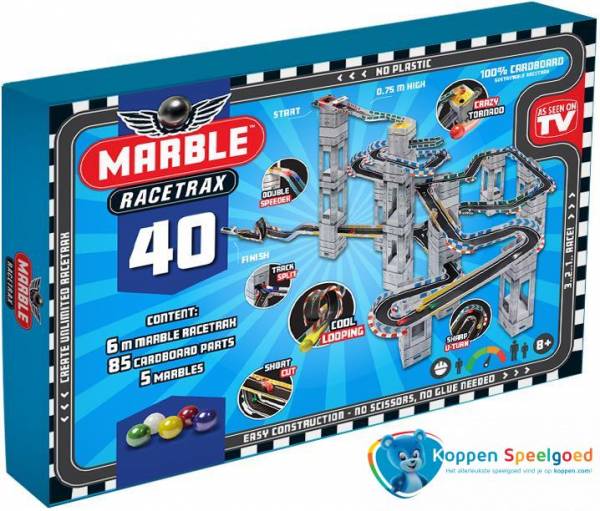 Knikkerbaan Marble Racetrax 40 Circuit Set