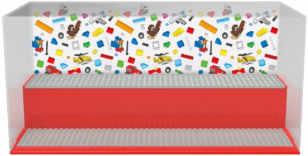 Opbergbox Lego: play & display rood 
