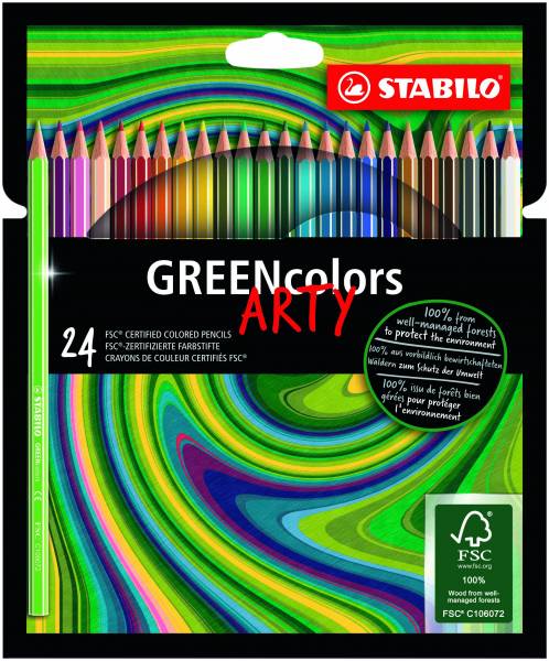 Kleurpotlood Stabilo Arty Green Colors: 24 stuks (6019/24-1-20)