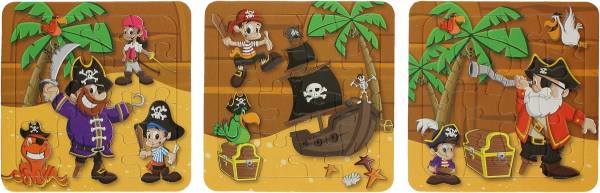 Puzzel piraat, karton